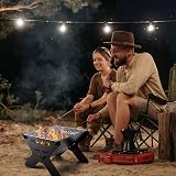 Odoland Camping Fire Pit 2 in 1 Wood Burning Grill with Detachable Cooking Grate view 6