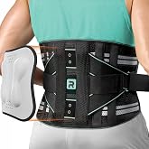 Rakiie Back Brace for Lower Back Pain Relief with 8 Stays | 3D Pad, Breathable, Adjustable Strap, Relieves Herniated Disc, Sciatica, Lower Back Pain, Fits Men Women, Blue, XXL