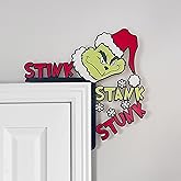 Funny Christmas Decorations Home Decor Door Sitter Wood Frame Corner Decoration for Mirror Cabinet Chair Drawer Furniture (A/Right)