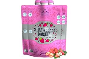 Lt. Blender's Strawberry Daiquiri in a Bag – Strawberry Daiquiri Mix - Each Bag Makes 1/2 Gallon - Non-GMO – No Daiquiri Machine Needed - Make a Cocktail, Wine Slushie or Mocktail - (Pack of 3)