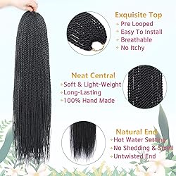MOSINA Senegalese Twist Crochet Hair, 8 Packs Pre