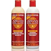 Creme of Nature Curly Hair Argan Oil Shampoo &amp; Conditioner Set, 2-Pack | Moisturizing shampoo and conditioner set that cleanses, detangles and deeply hydrates textured hair.