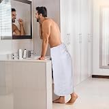 Utopia Towels Luxurious Jumbo Bath Sheet 2 Pack 90 x 180 cm White 100% cotton view 3