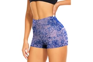 CAMPSNAIL Workout Biker Shorts Women - 3"/5" High Waisted Tummy Control Spandex Booty Volleyball Gym Shorts for Yoga Dance