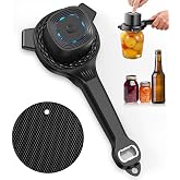 Electric Jar Opener for Seniors with Power-Clamp Technology, 2-in-1 Patent Automatic Jar &amp; Bottle Opener Rechargeable 800mAh Hands-Free Opener with Bonus Anti-Slip Gripper Pad for Beer, Dressing, Jar