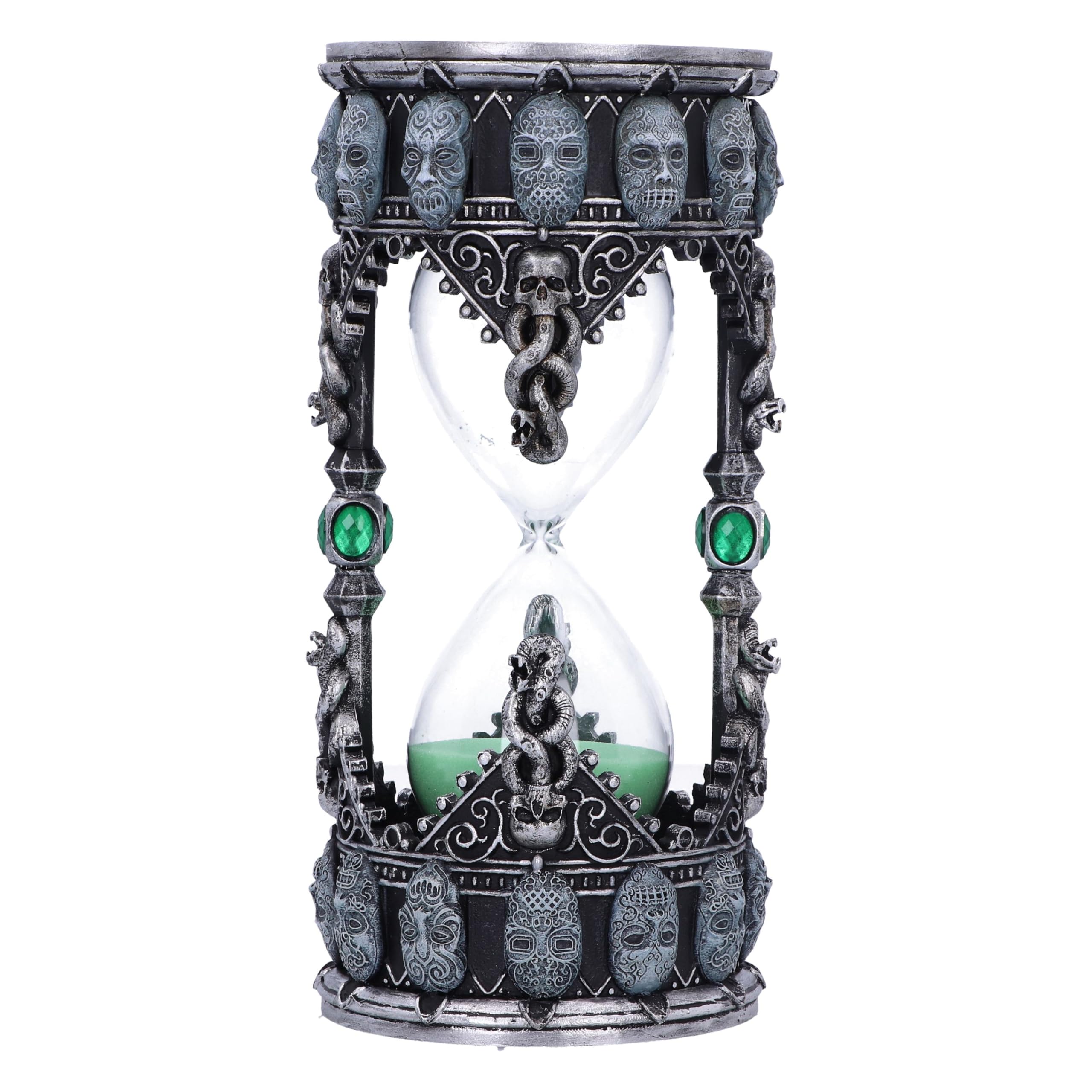Nemesis Now Harry Potter Death Eater Sand Timer 18cm, Resin, Silver, Official Harry Potter Merchandise, Harry Potter Slytherin Collectible, Cast in the Finest Resin, Expertly Hand-Painted