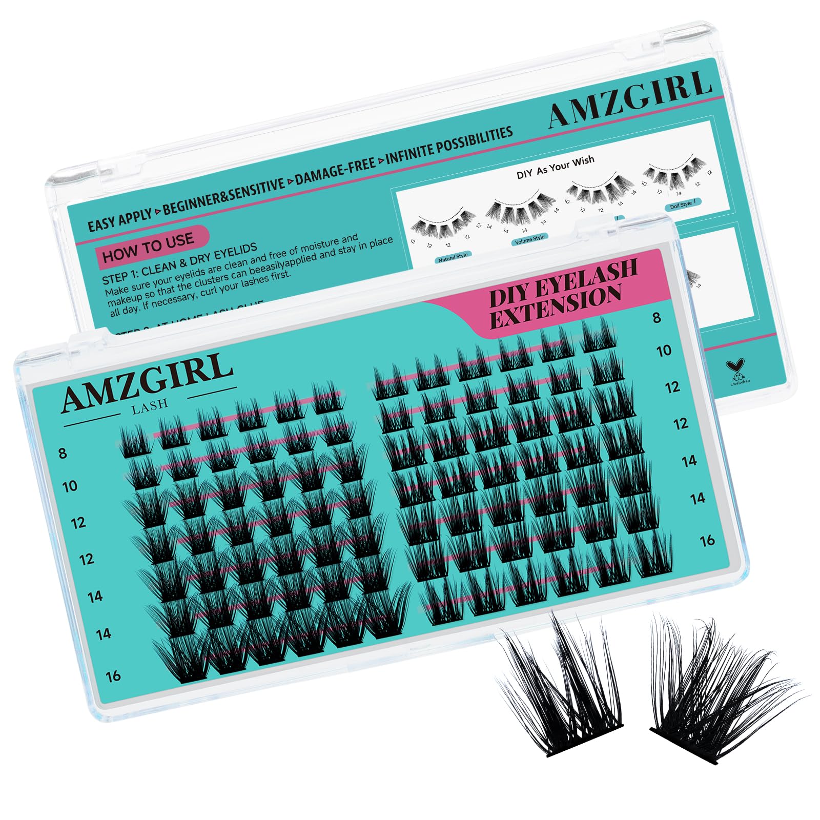 Lash Clusters 84 Pcs Cluster Lashes Wispy 3D