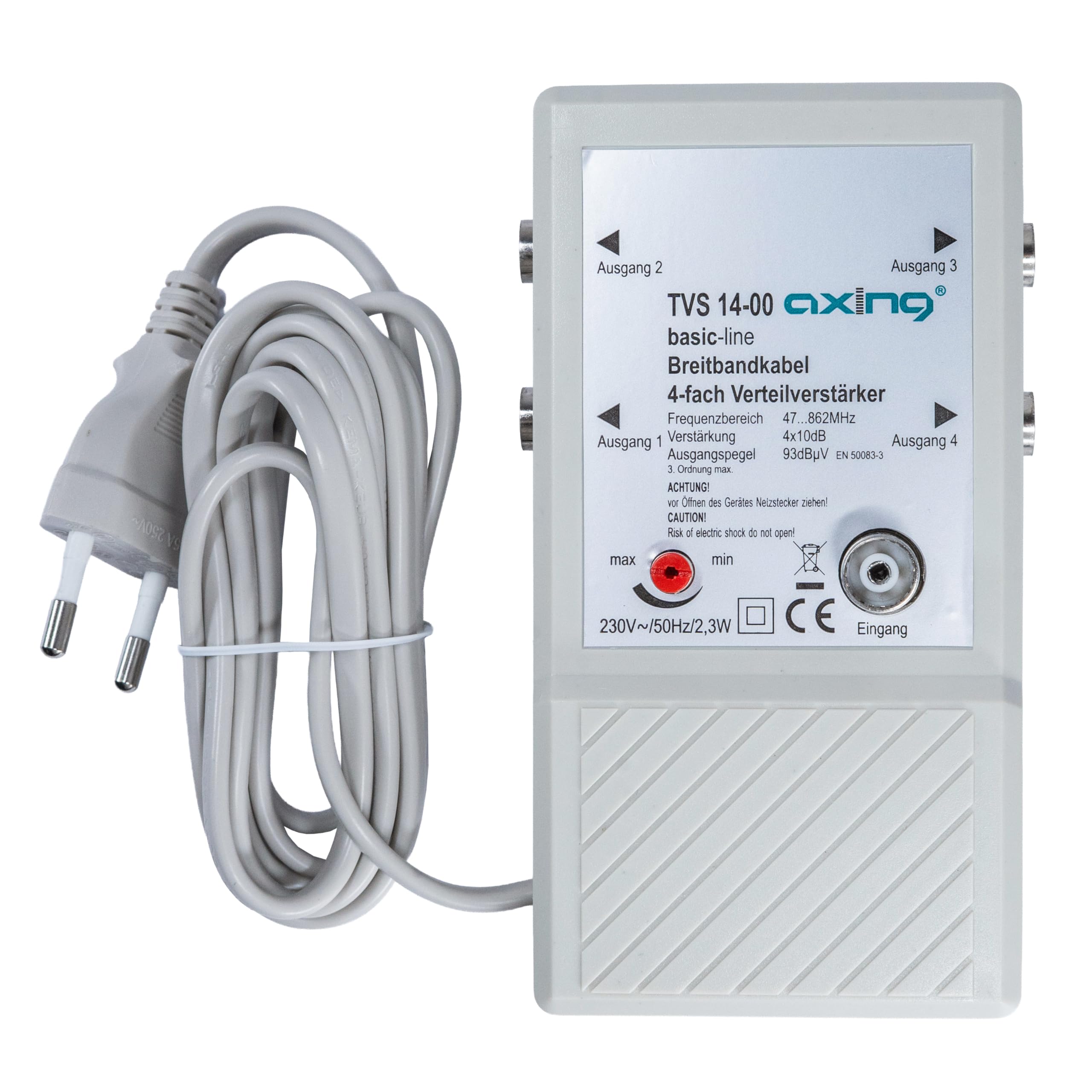 Axing TVS 14-00 4x Distributor Amplifier for Small BK and Terrestrial Networks