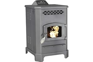 UNITED STATES STOVE CO US STOVE 5501S 2,200 Sq. Ft. King Mini Pellet Stove with 20 lb. Hopper and Remote