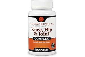 SIGMACEUTICAL Advanced Joint Support Supplement for Knees & HIPS w/Hyaluronic Acid Turmeric Curcumin MSM Supplement Capsules (Non-GMO)