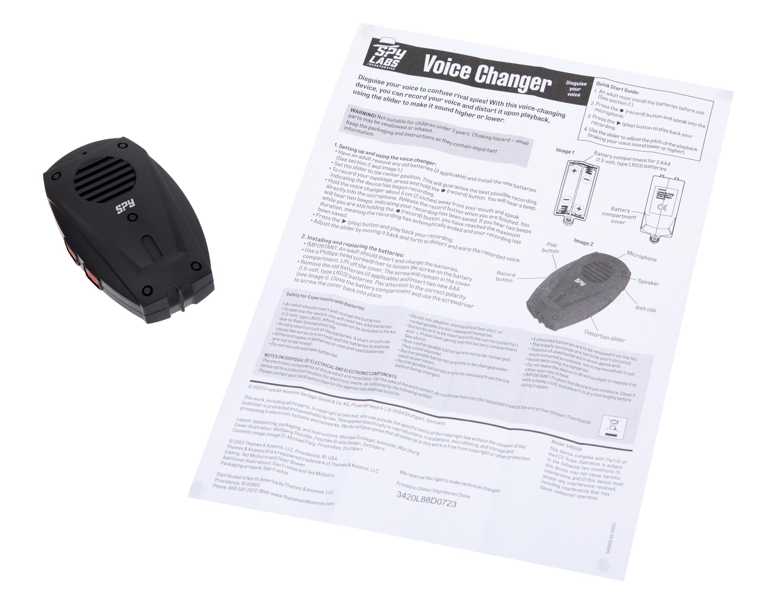 Thames & Kosmos Spy Labs Inc: Voice Changer Voice-Distorting Device for Young Investigators | Distortion Slider Offers Numerous Different Ranges | Essential Tool from The Detective Gear Experts