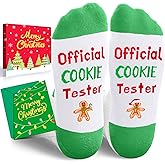HAPPYPOP Christmas Socks for Adult - Gingerbread Snowman Jolly Gifts with Merry Xmas Cards