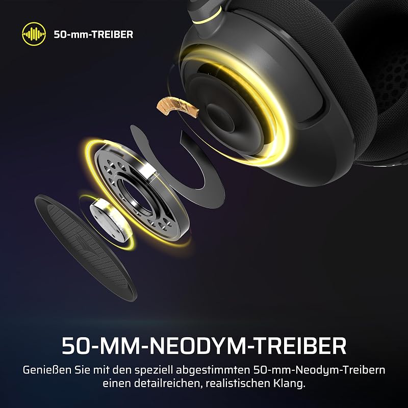 HS35 v3 Wireless Gaming-Headset mit Mikrofon – Schwarz