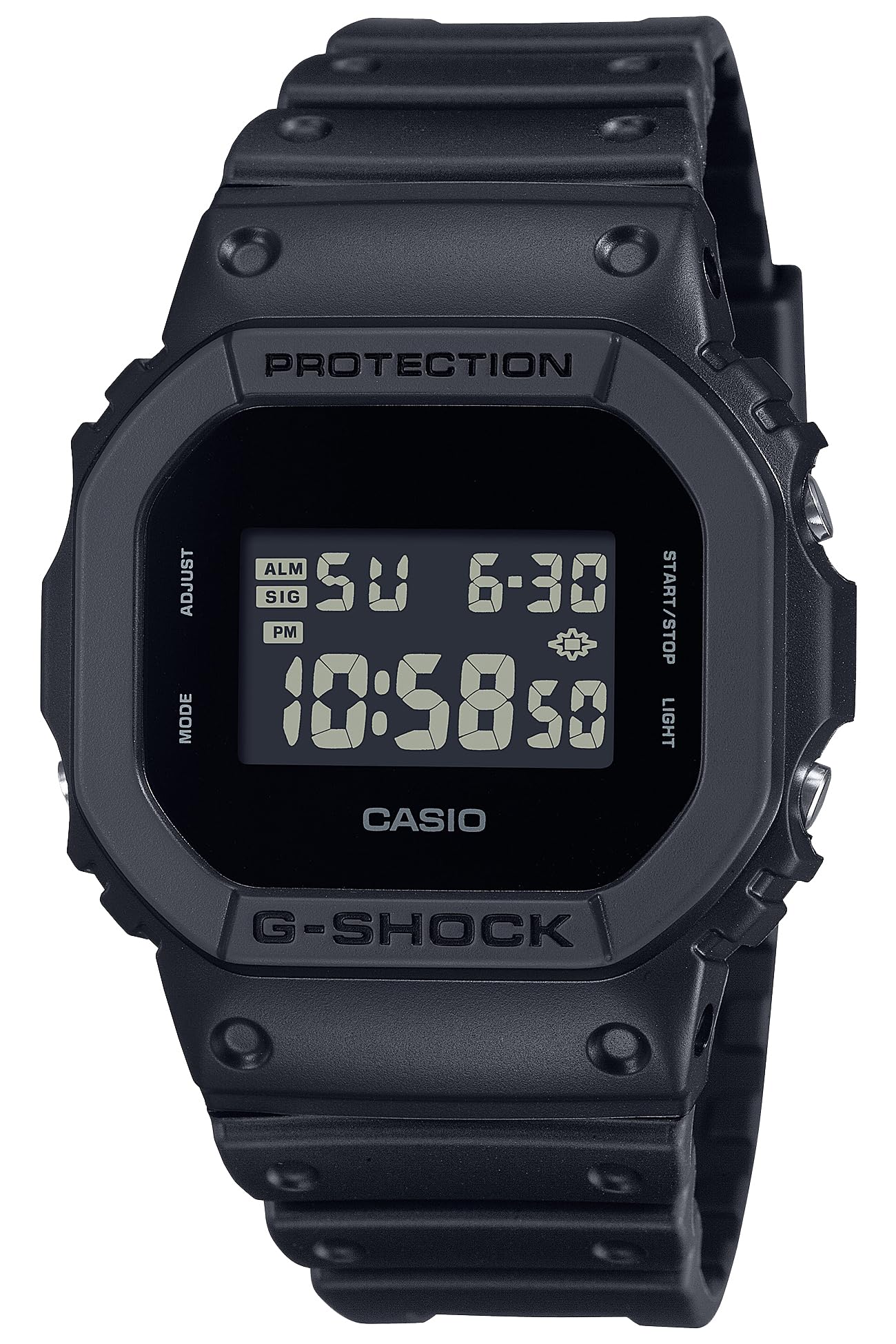 Casio DW-5600UBB-1JF Men's Wristwatch, All Black