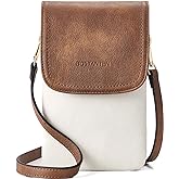 BOSTANTEN Vegan Leather Small Crossbody Bags for Women Designer Cell Phone Bag Wallet Purses Adjustable Strap