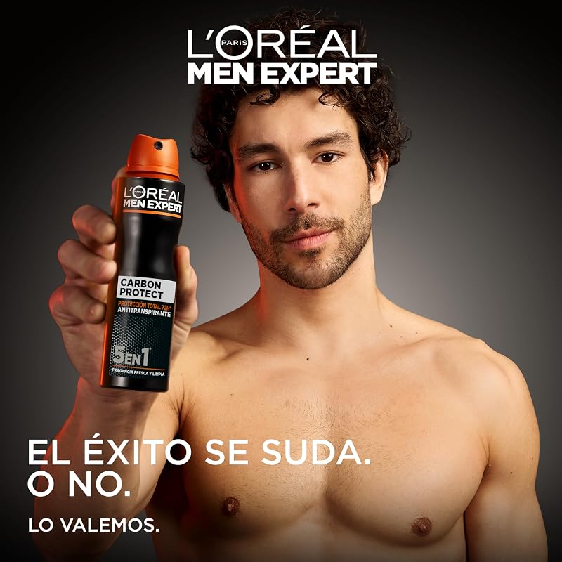 L'Oréal Paris, Desodorante Spray, para Hombre, Pack 6 x 150ml