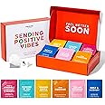 Thoughtfully Gourmet, Sending Positive Vibes Tea Gift Set, Tea Sampler Includes 6 Flavors of Tea with Uplifting Quotes, Great Get Well Gifts, Set of 90