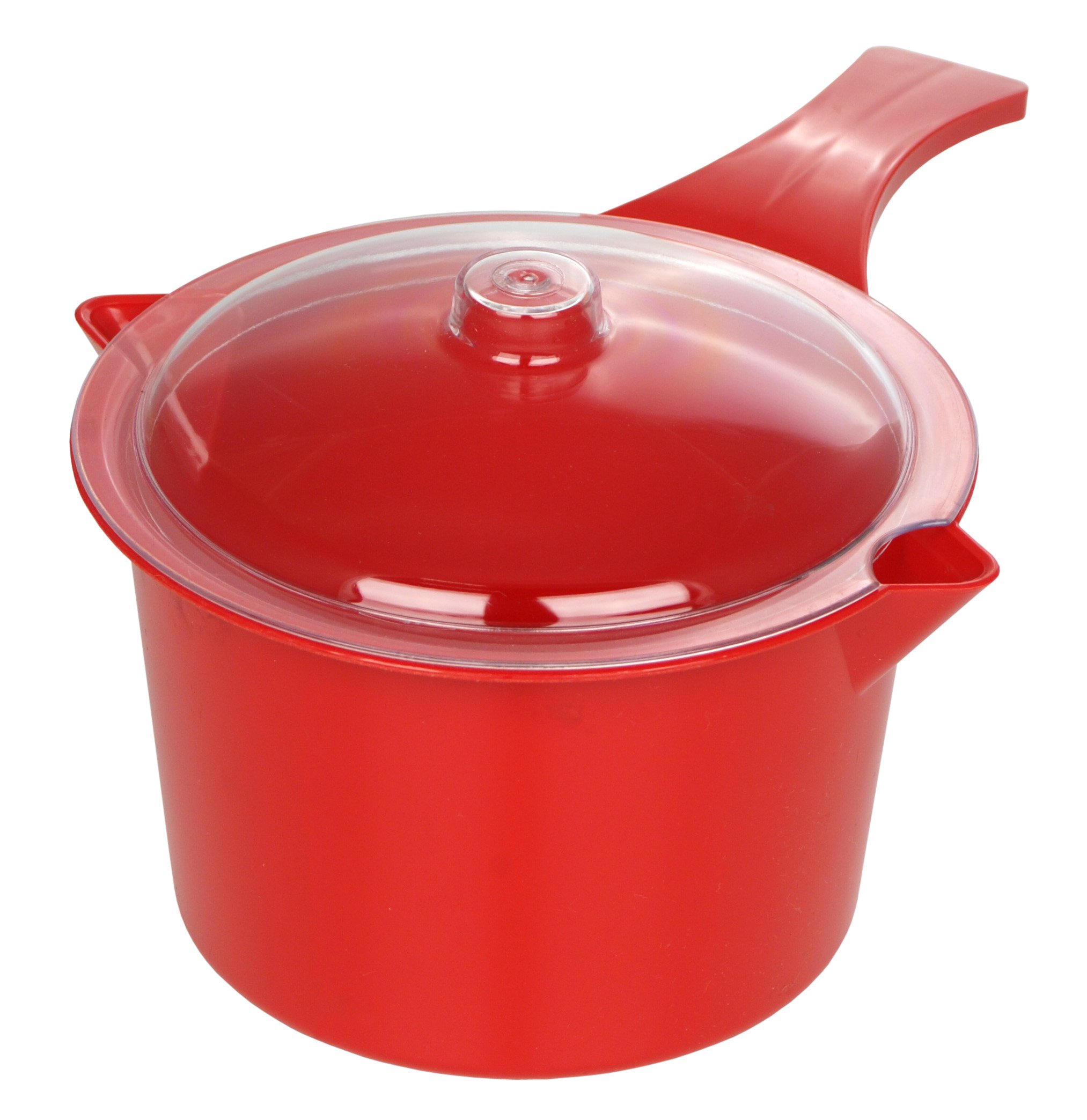 Easycook Microwave Saucepan with Lid 750ML RED