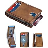 furid Card Wallet For Men Slim: Smart Rfid Minimalist Front Pocket Pop Up Wallet with ID Window - Gifts for Husband Father at Birthday Anniversary