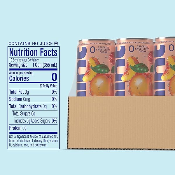 HINT SPARKLING WATER, PEACH RASPBERRY – CANNED FLAVORED WATER BEVERAGES WITH ELECTROLYTES, ZERO CALORIES, AND SUGAR FREE – 12 FL OZ CANS (PACK OF 12)