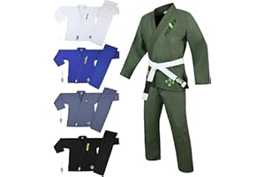 POZTEV Brazilian Jiu Jitsu Gi for Men & Women BJJ Gi Grappling Kimonos Preshrunk Lightweight Fabric Martial Arts Uniform