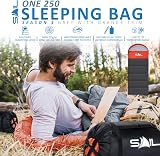 SAIL 3 Season Sleeping Bag Kids & Adults Extra Wide 220cm Orange view 2