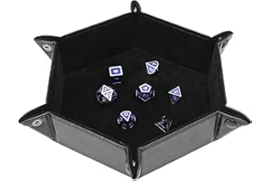 Forged Dice Co. Dice Tray Portable Folding Dice Rolling Tray for use as DND Dice Tray D&D Dice Tray or Dice Game 6.5 Inch Quiets Rolling Metal Dice - Stronger Snaps Hold Tighter Than Other Dice Trays