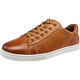 Jousen Men' s Casual Shoes Leather Dress Sneakers Business Casual Shoes for Men Breathable Fashion Sneakers