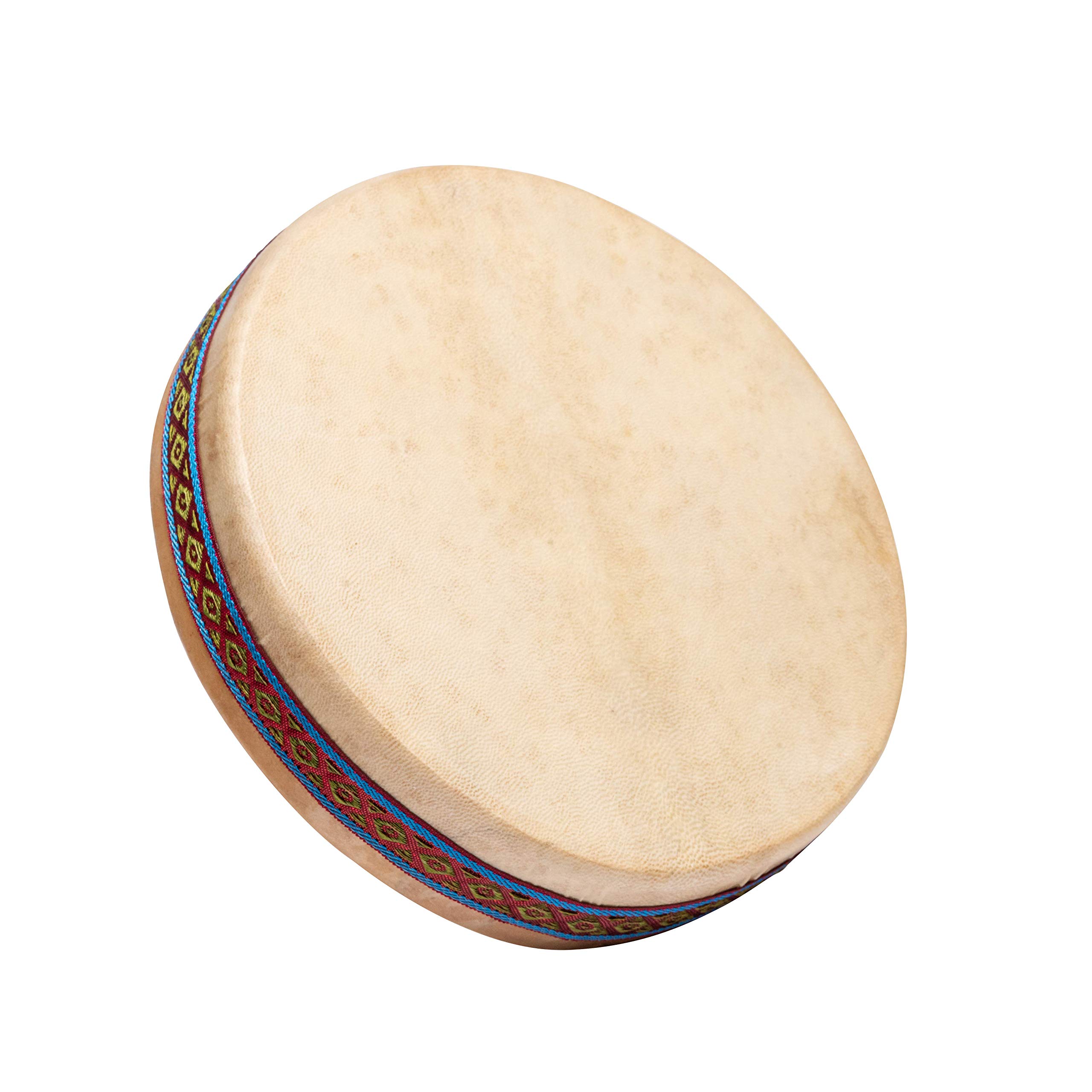 FUZEAU - 70625 - Ocean drum - Ocean drum with natural skin Ø 25 cm - Mimics the sound of the sea - Relaxation - Music therapy - Nature atmosphere - From 5 years, Beige (Assorted)