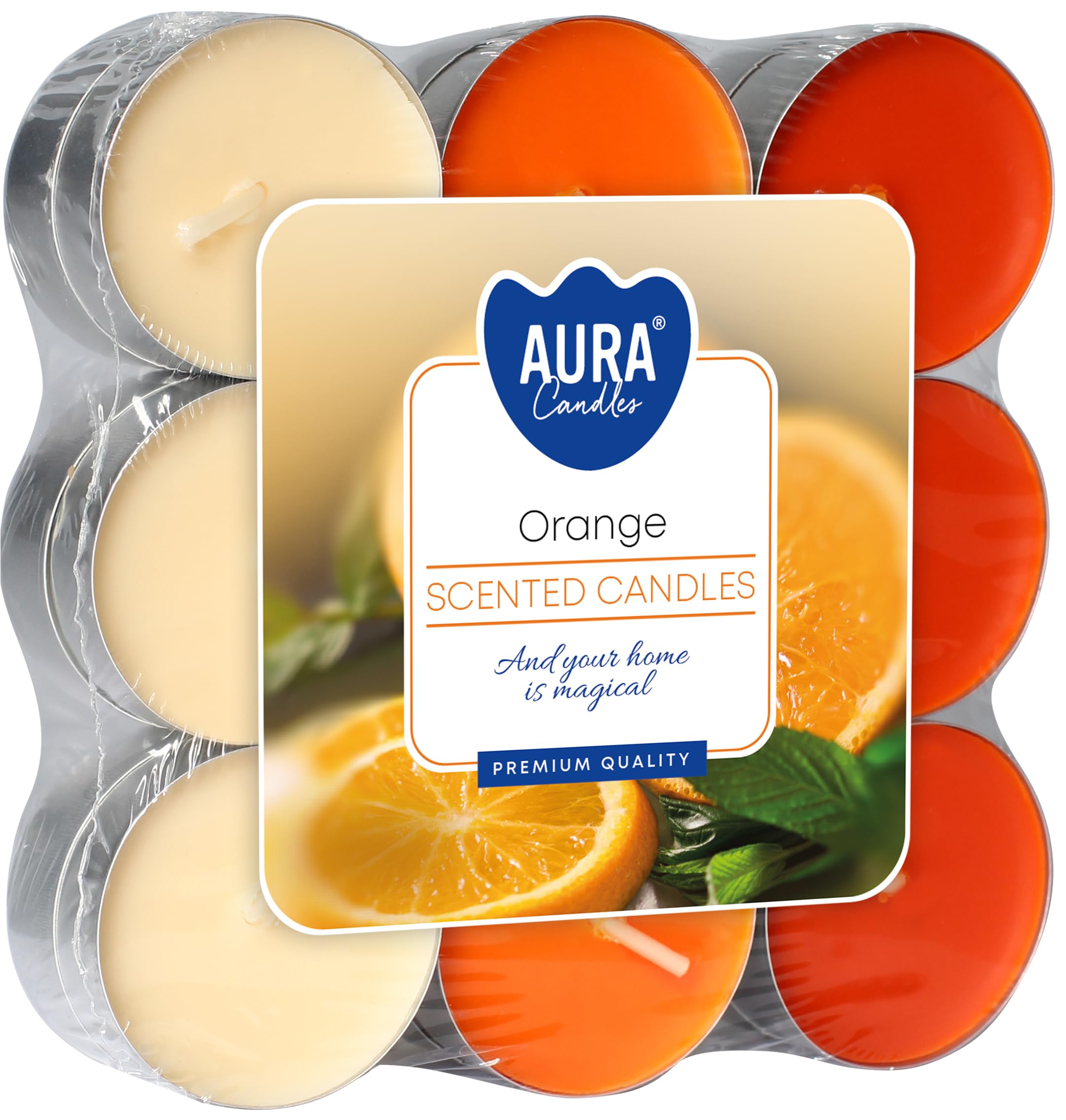 Aura Scented Candle Orange 18-Pack