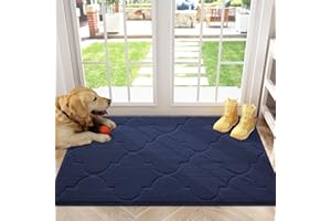 Arotive Door Mat, Indoor Mat, Non-Slip, Dirt Resist, Absorbent Entryway Doormat, Low-Profile Inside Front Doormats for Entrance (32x20 inches, Navy)