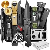 ASTNES Gifts for Men Him Dad, Survival Kits and Equipment 14 Pcs, Christmas Stocking Stuffers, Anniversary Birthday Gifts for
