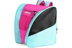 EALER SBH202 Ice Skate Bag Ice Skating Backpack, Roller Skates Ski Boot Bag, Ice & Inline Skate Bag - Large Capacity Waterproof Protective Gear