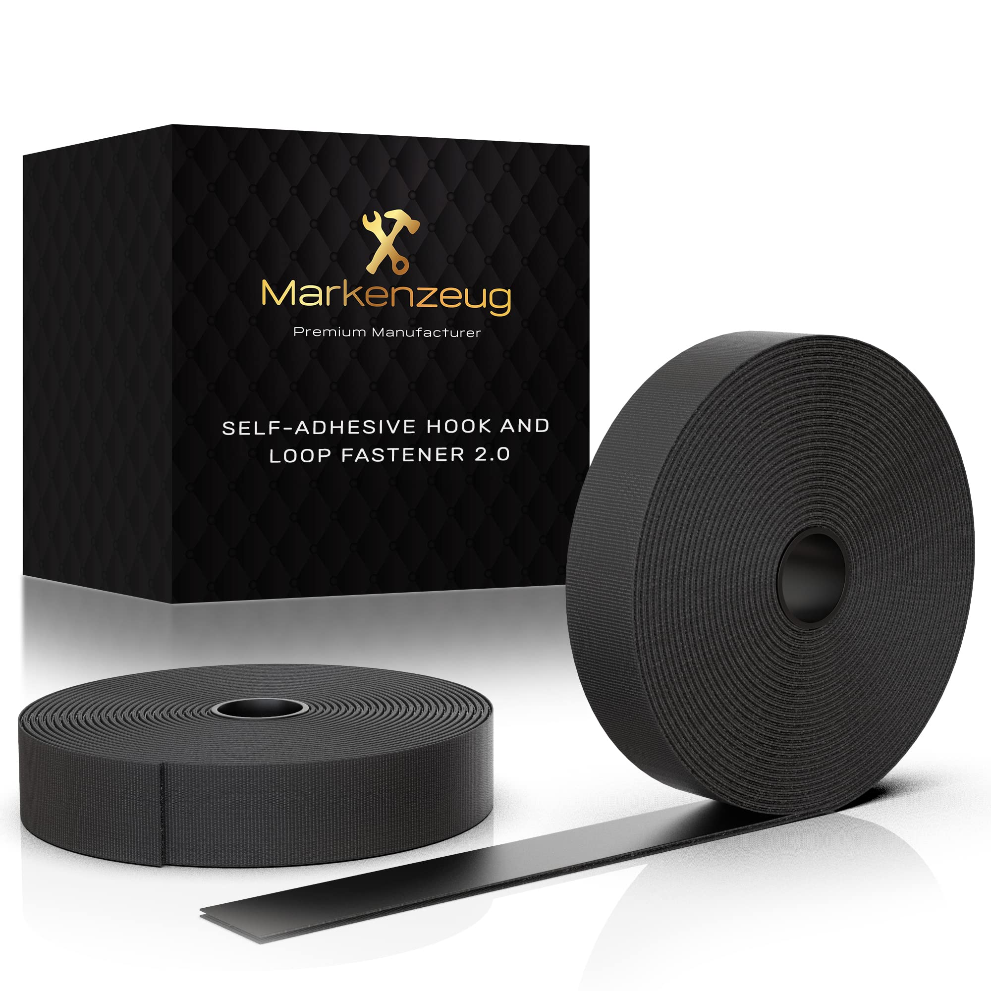MARKENZEUG© Premium cierro Extra Strong Black [8 Metres] I Improved Concept 2020 I cierro Double Sided I cierro Tape 20MM Wide & 8M Long for Flyscreens & Co.