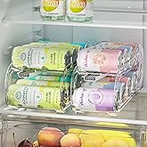 foroyalife Soda Can Organizer 2 Pack, Automatic Rolling Can Organizers for Refrigerator - Wide+Slim 2 Size Can Dispenser for Fridge & Pantry Storage - Space Saving Kitchen & Beverage Organizer