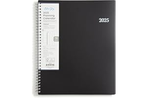 Blue Sky 2025 Weekly and Monthly Appointment Planner Calendar, 8.5" x 11", With 15-Minute Blocks, Flexible Cover, Laminated Tabs, Wirebound, Storage Pocket, Enterprise