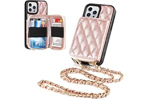 ShunJieTech for iPhone 13 Pro Max Case,for iPhone 13promax Wallet Case with Card Holder,Crossbody Chain Purse Wrist Handbag Strap Leather Cover Case [Card Slots][Coin Zipper Pocket](6.7")-Pink