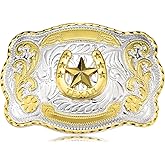 MASOP VOGU Western Belt Buckle for Men, Cowboy Big Belt Buckle, Cowgirl Jeans Accessories