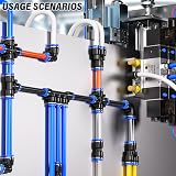 TAILONZ PNEUMATIC 6mm OD PU Air Tubing 10m Blue Flexible Pipe view 6