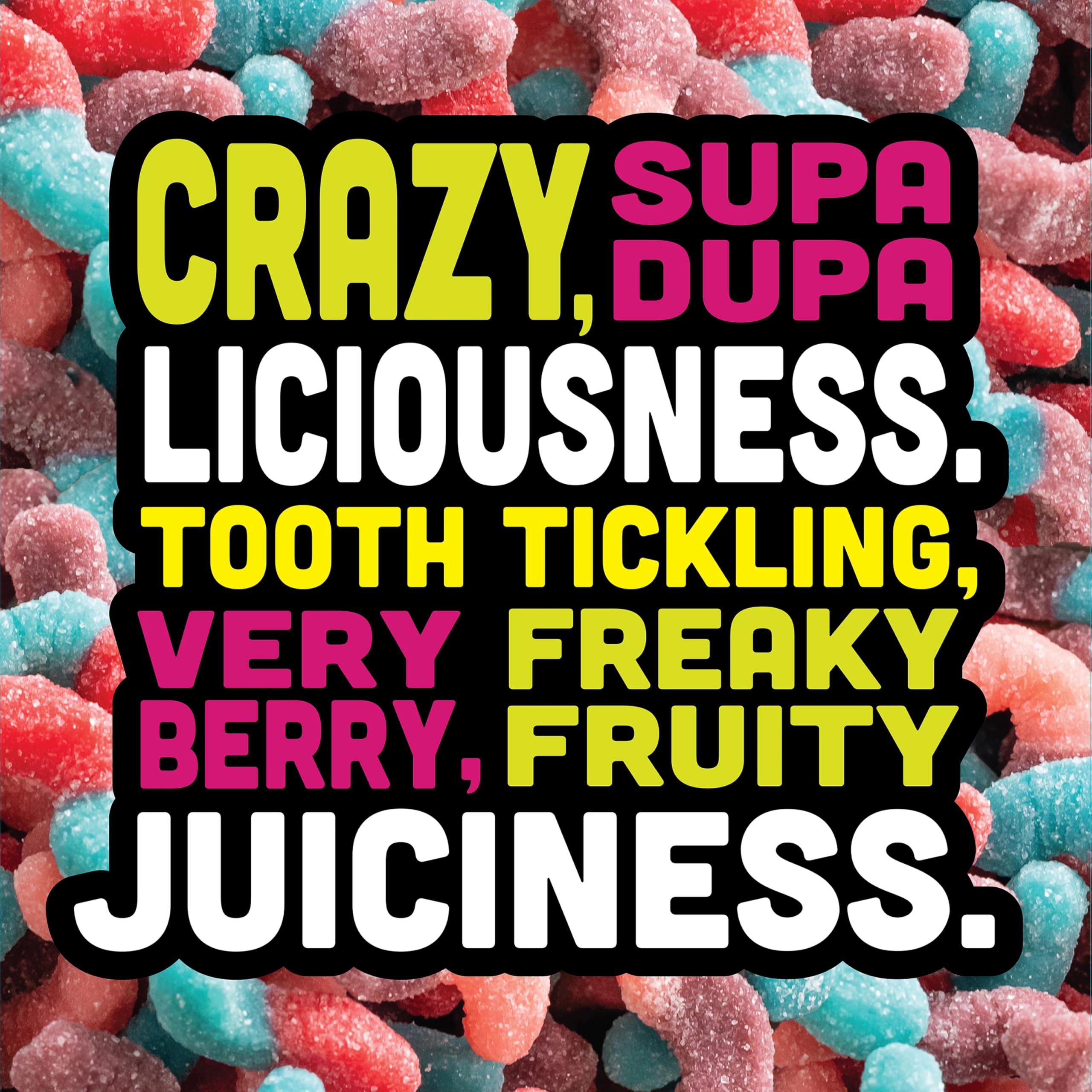 Trolli Sour Brite Crawlers, Very Berry, Sour Gummy Worms, 28.8 Ounce Resealable Bag