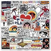 52PCS Wrestling Stickers,Aesthetic Sticker,Vinyl Waterproof Wrestling Stickers,for Water Bottle Laptop Phone Journal,Gifts for Kid Girl Women (Wrestling)