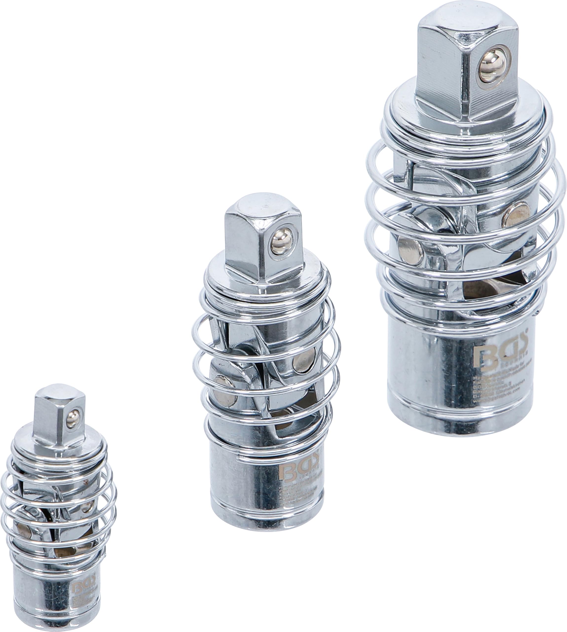 BGS 252 | Universal Joint Set | with spring | 6.3 mm (1/4") / 10 mm (3/8") / 12.5 mm (1/2") | 3 pcs.