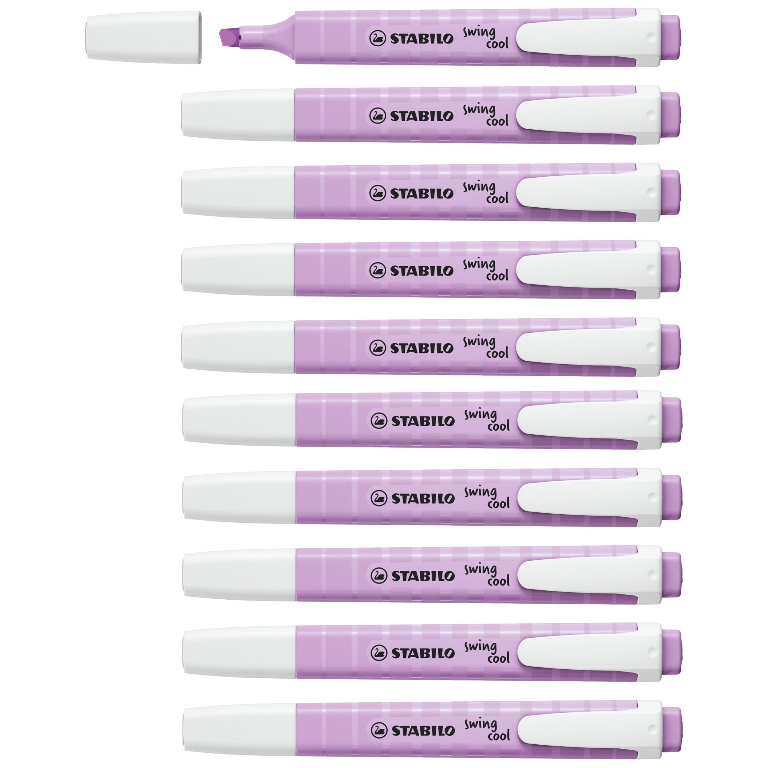 STABILO swing cool Pastel - Highlighter - Pack of 10 - Lilac Haze