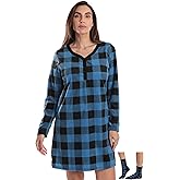 Just Love Women’s Ultra-Soft Sleep Shirt Nightgown with Matching Fuzzy Socks