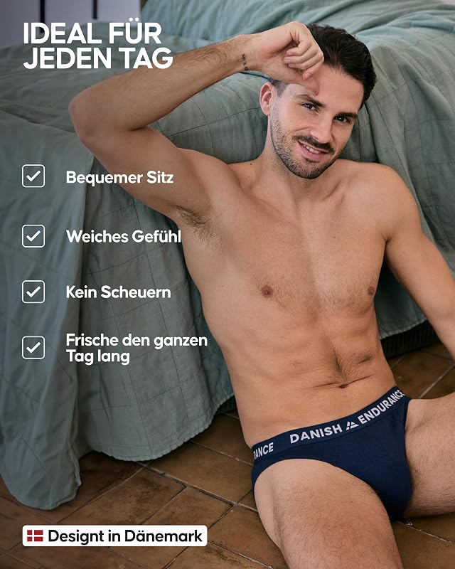 Herren Bambus Slips, 3er & 6er Pack, Schwarz, M