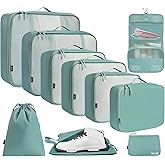 BAGAIL 6 Set/8 Set/10 Set Packing Cubes Various Sizes Packing Organizer for Travel Accessories Luggage Carry On Suitcase