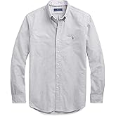 Polo Ralph Lauren Men's Long Sleeved Basic Oxford Shirt, Slate, XX-Large