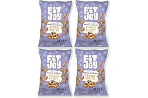 FitJoy Peanut Butter Filled Pretzel Nuggets (4 Pack, 5 Oz) – Gluten, Dairy & Corn Free Peanut Butter Snacks – Grain Free Cassava & Chickpea Flour Pretzel Snack – Flavored Pretzels for Mom, Children