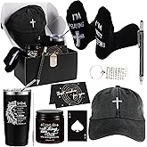 Kolewo4ever 9 Pcs Christian Gifts for Men Religious Gift for Dad Inspirational Gifts Set for Father Spiritual Religious Catholic Gift Box for Male Friends Co Workers