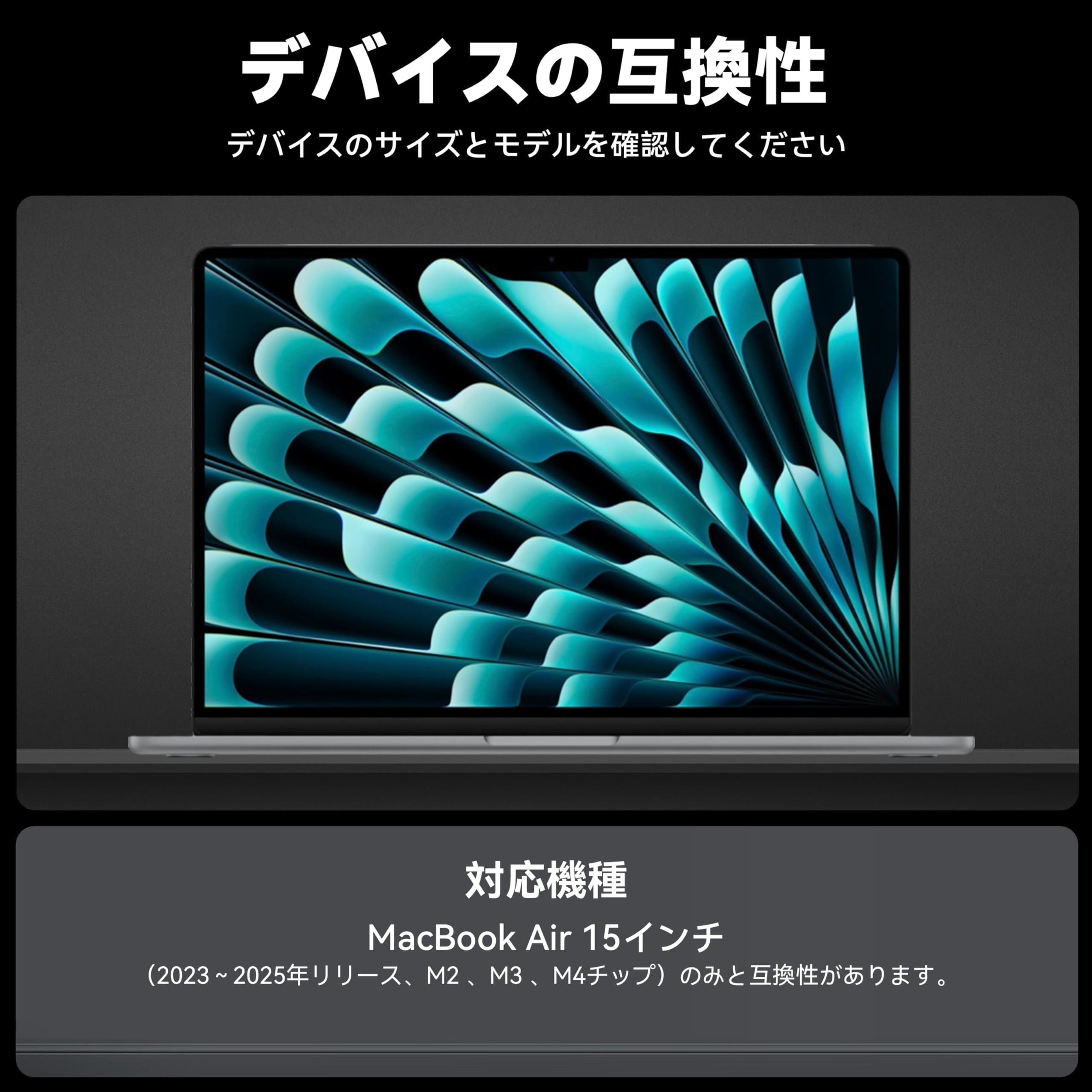 Peslv Magnetic Privacy Screen for MacBook Air 15 Inch (2023-2025, M2 M3 M4) - A2941 A3114 A3241, 15inch Removable Matte Anti Blue Light Glare Filter for Mac Air 15.3